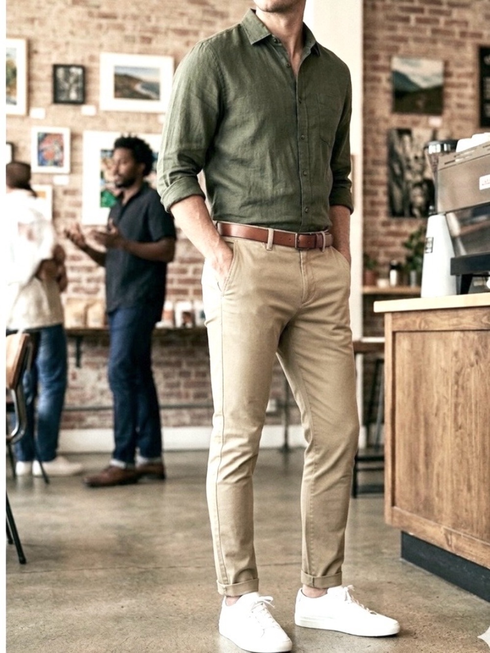 NWT Goodfellow & Co Hennepin Slim Chino • 32x34 • Stone Hearth